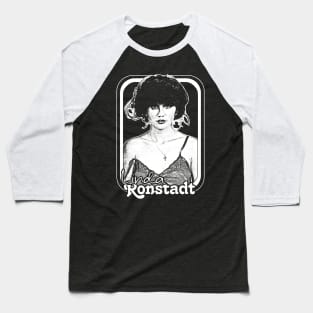 Linda Ronstadt // Original 1970s Style Fan Art Design Baseball T-Shirt